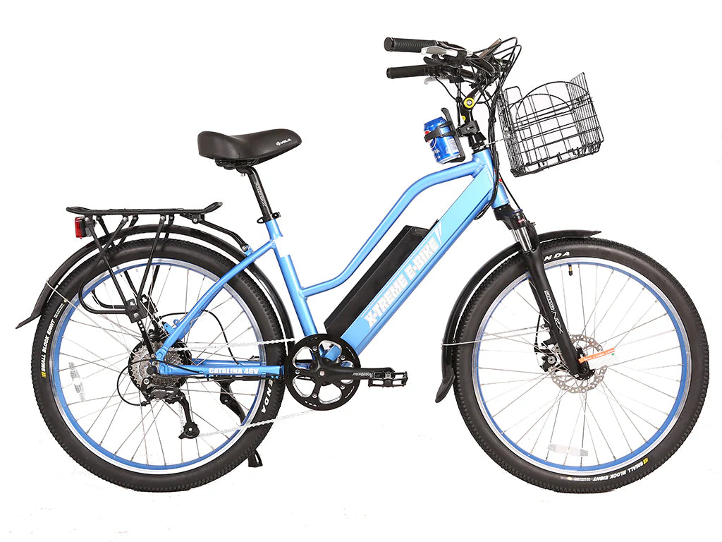 X-Treme Catalina 48V 500W Step-Through Electric Beach Cruiser Bike