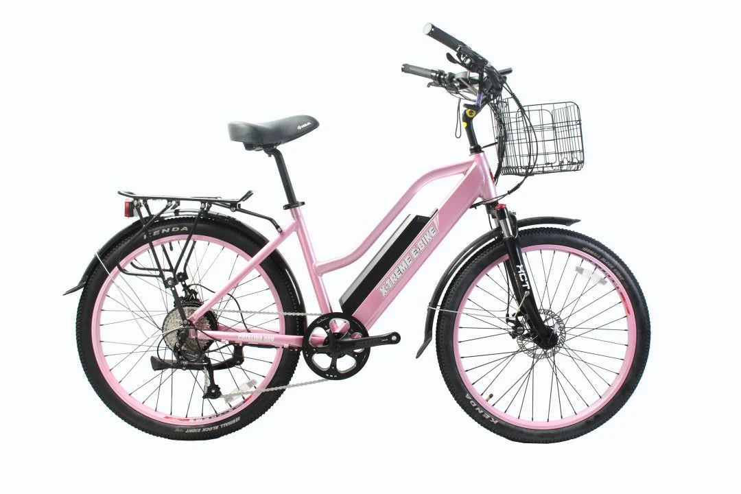 X-Treme Catalina 48V 500W Step-Through Electric Beach Cruiser Bike